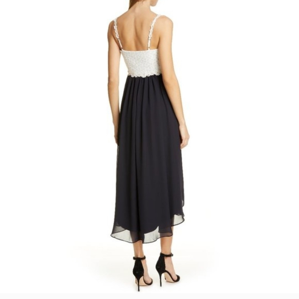 Ted Baker Womens Rosemary Daisy Dip Hem Pleated Midi Dress, Black White, NWT, 2 - Picture 4 of 15